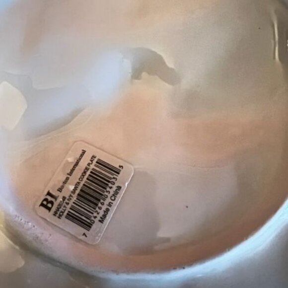 Boston International Santa Claus Ceramic Cookie Plate 10" Holiday Decor‎ - Picture 5 of 6